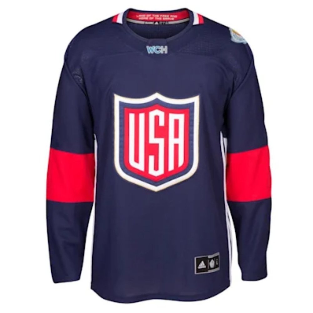 Team USA World Cup of Hockey 2016 Adidas authentic home jersey size 4XL blank